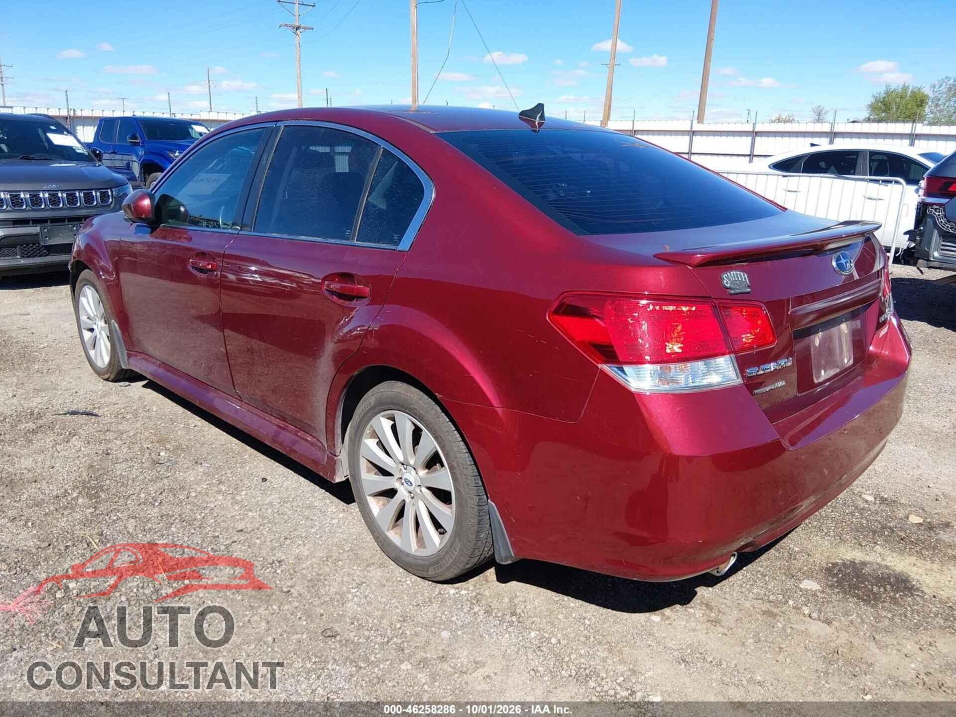 SUBARU LEGACY 2012 - 4S3BMBJ6XC3030072