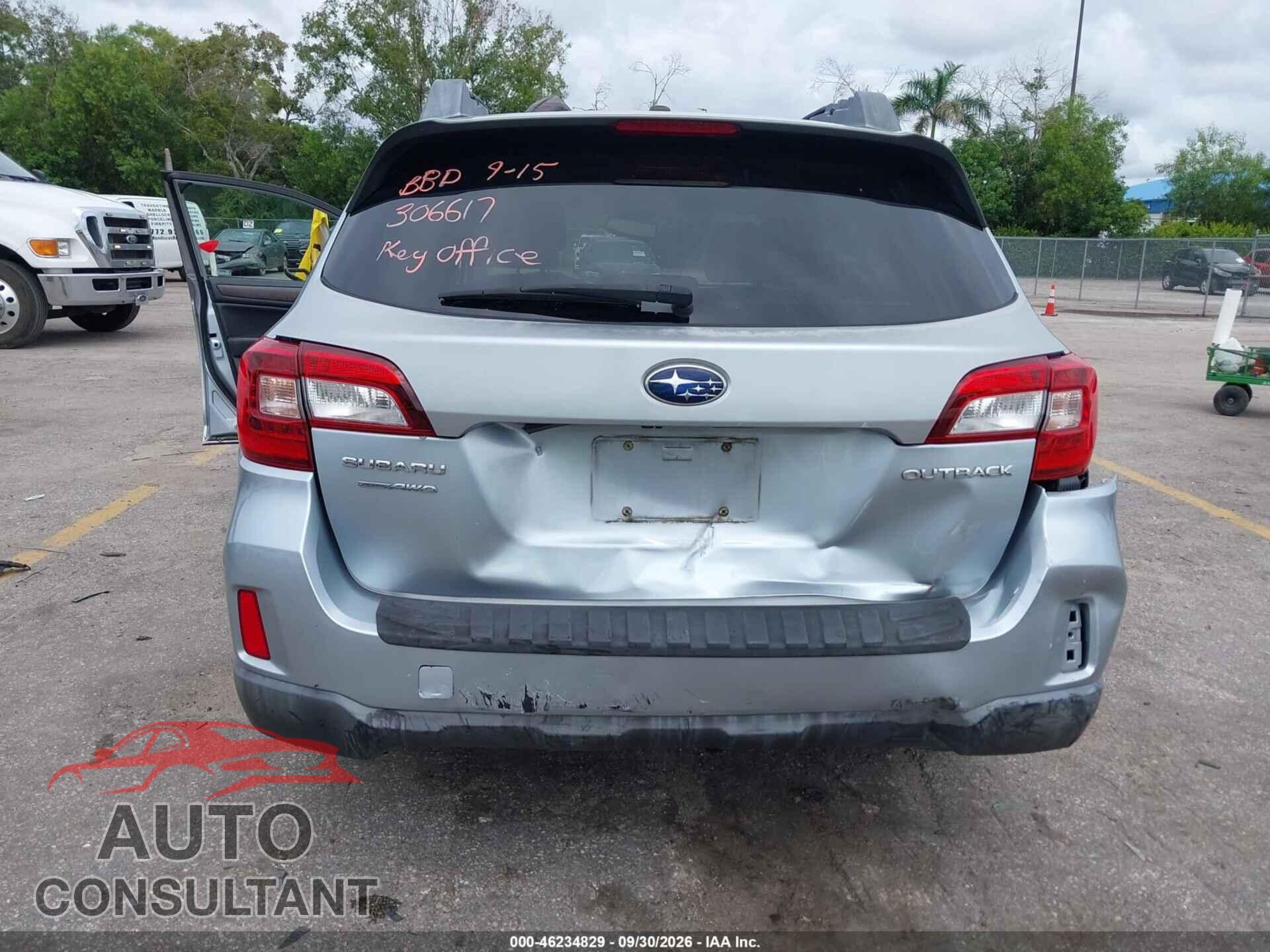 SUBARU OUTBACK 2015 - 4S4BSBNC7F3306617