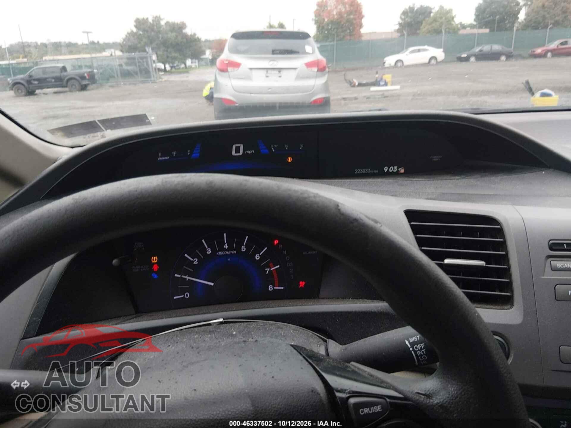 HONDA CIVIC 2012 - 19XFB2F55CE380791