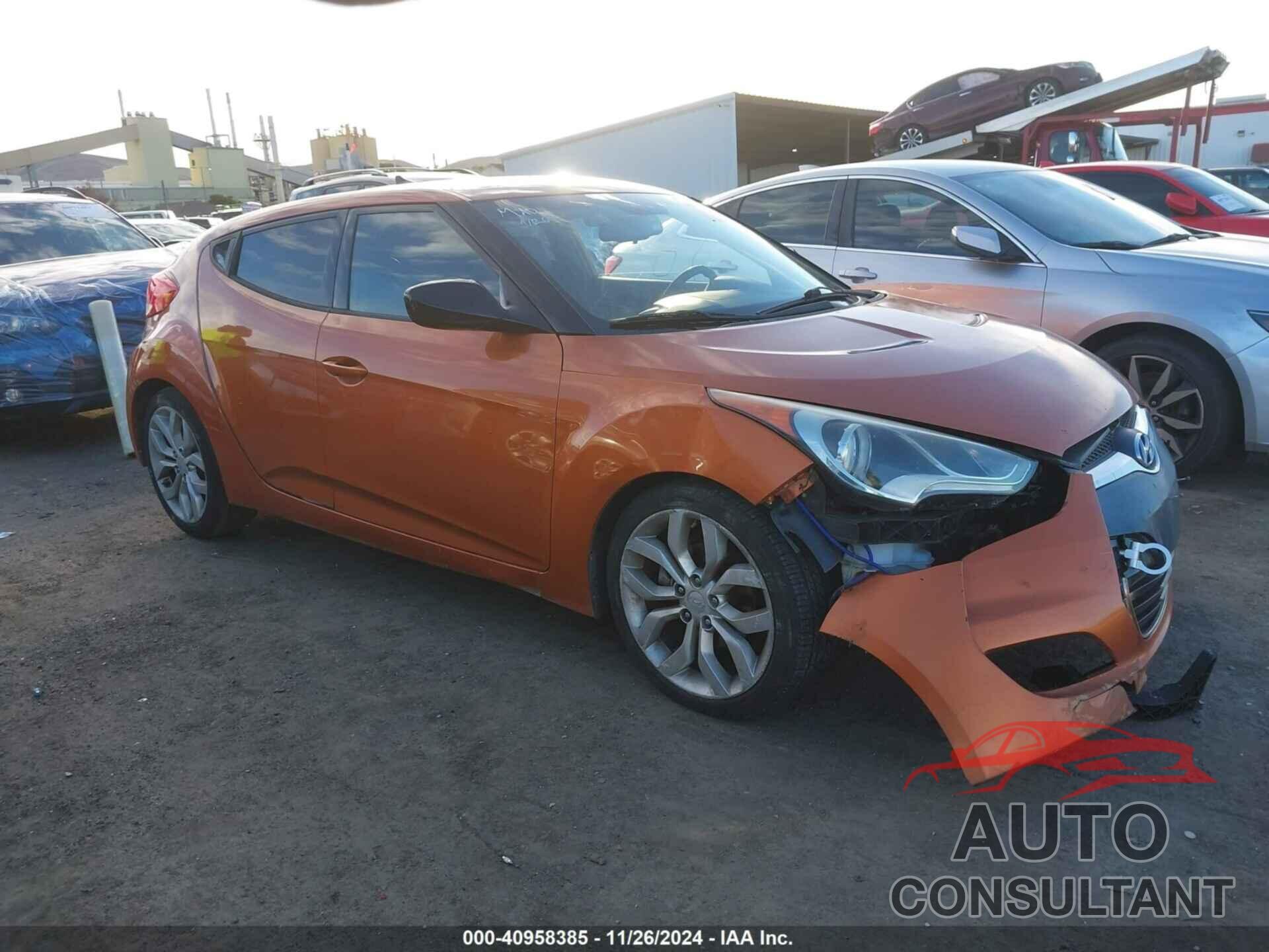 HYUNDAI VELOSTER 2012 - KMHTC6AD3CU061361