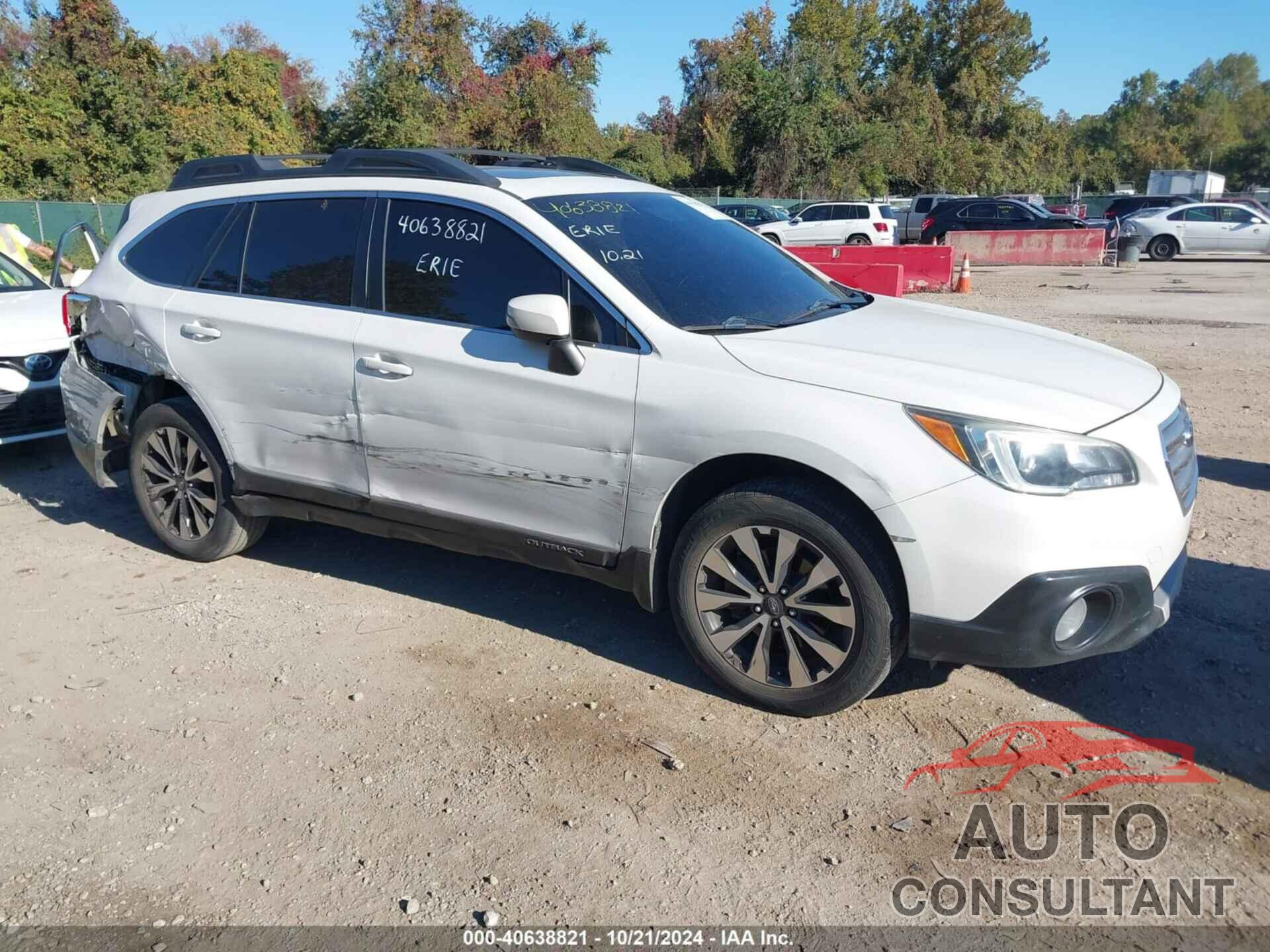 SUBARU OUTBACK 2016 - 4S4BSENC5G3262619