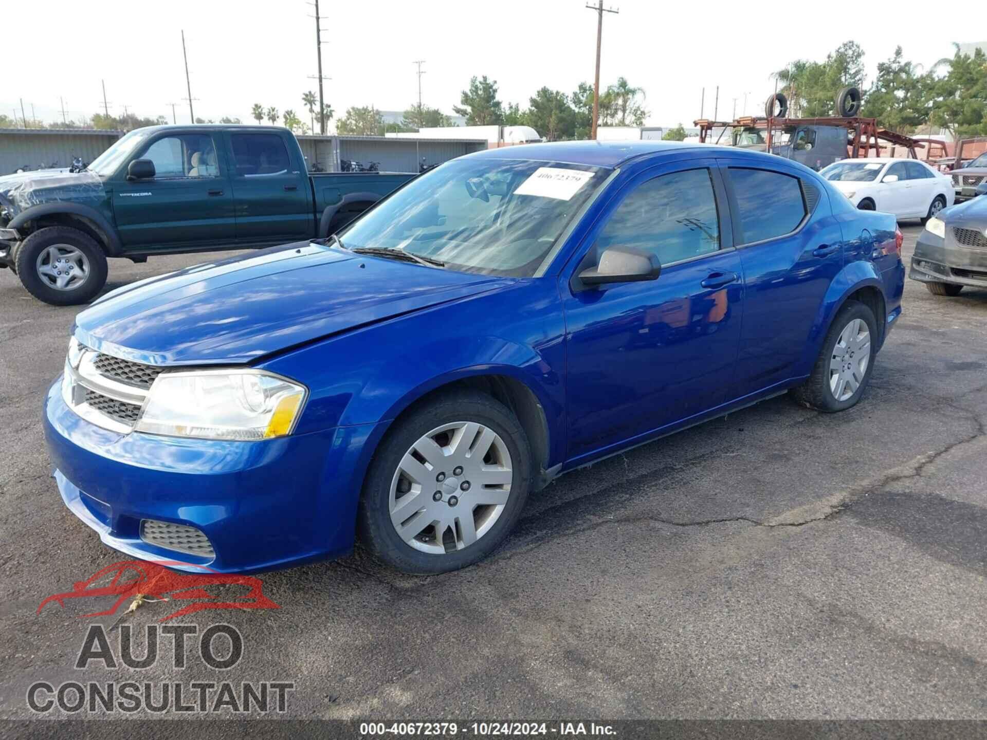 DODGE AVENGER 2013 - 1C3CDZAG3DN751186