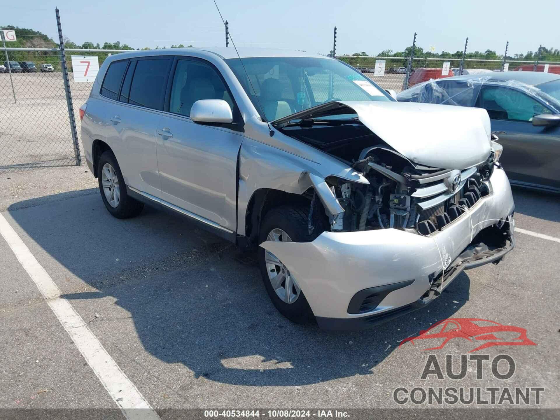 TOYOTA HIGHLANDER 2012 - 5TDZA3EH5CS022582