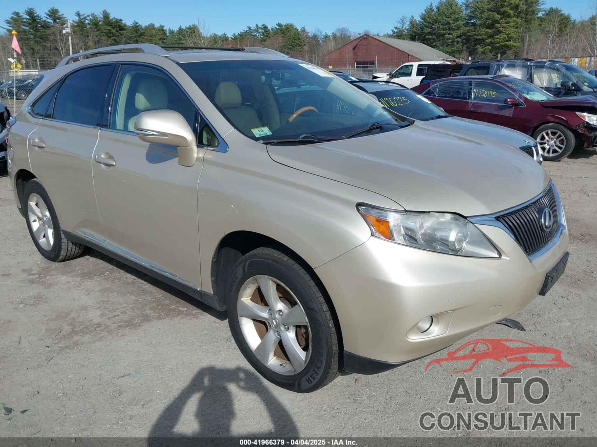 LEXUS RX 350 2011 - 2T2BK1BAXBC105762