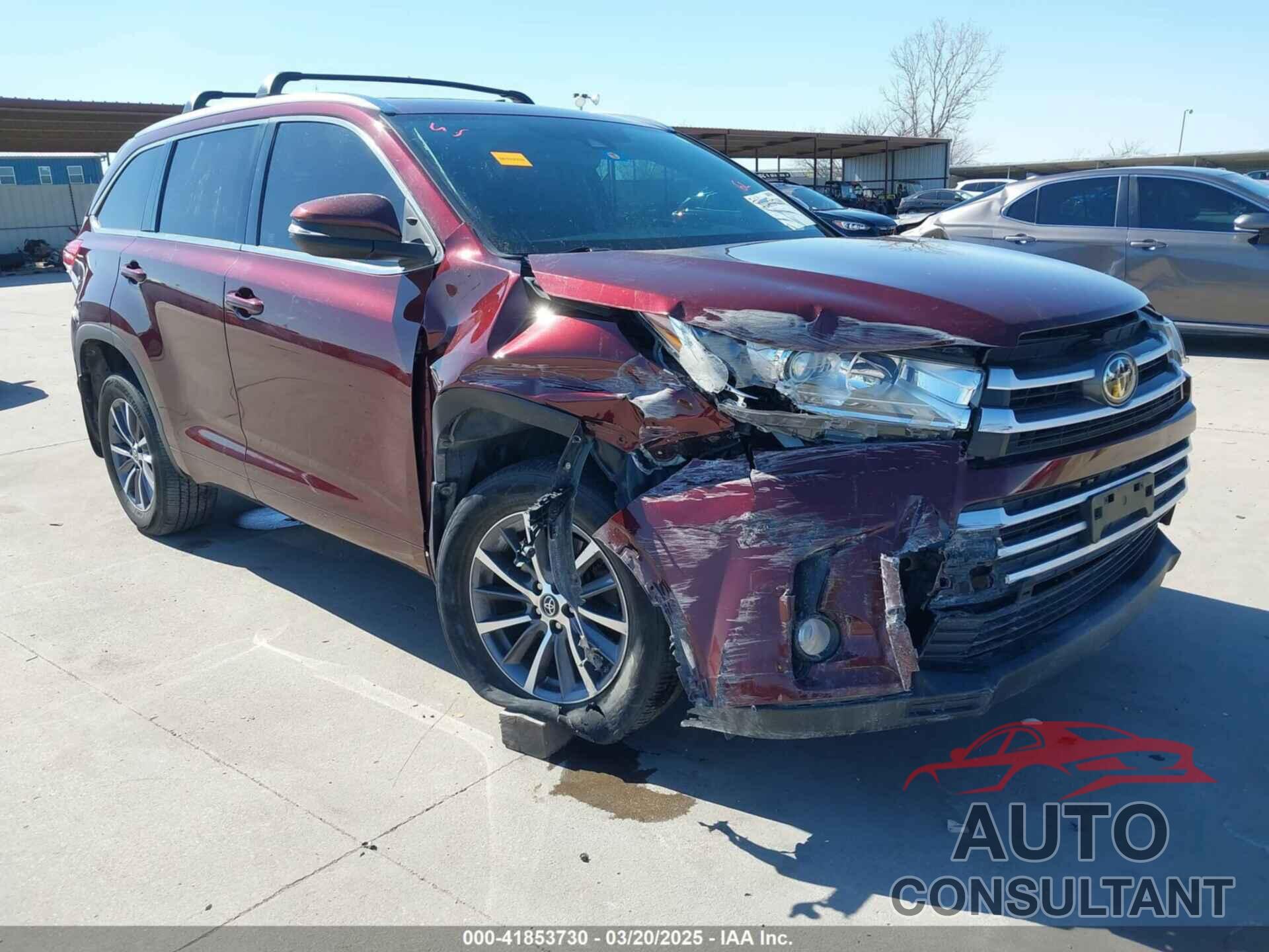 TOYOTA HIGHLANDER 2018 - 5TDJZRFH6JS886819