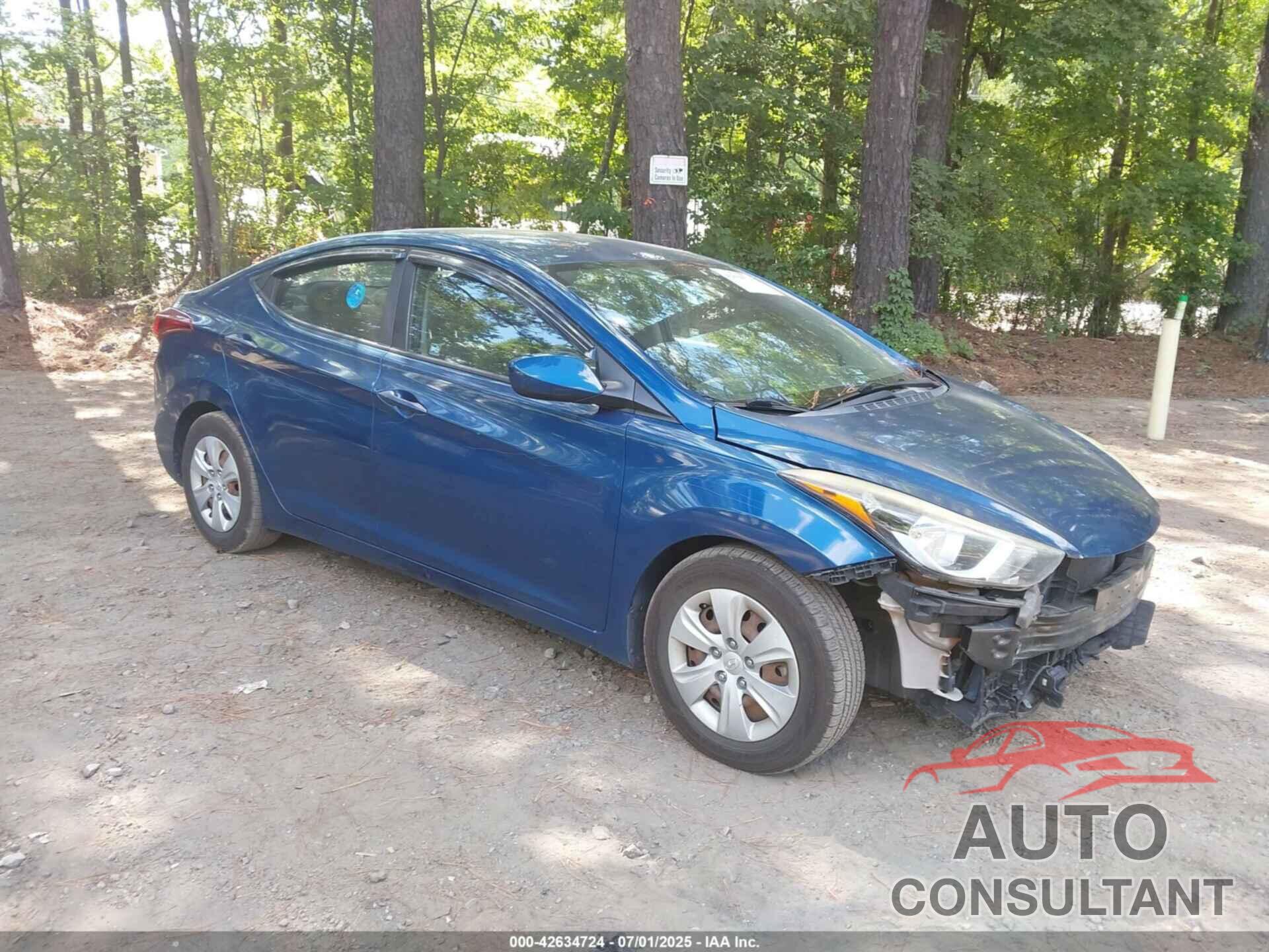 HYUNDAI ELANTRA 2016 - KMHDH4AE2GU600853