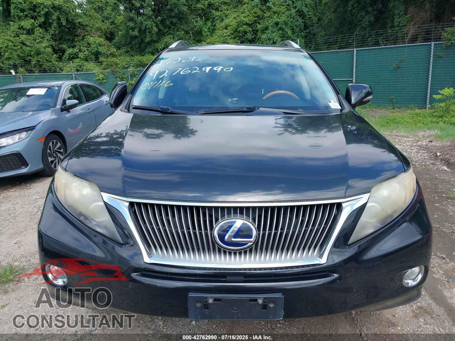 LEXUS RX 450H 2011 - JTJBC1BA4B2420862