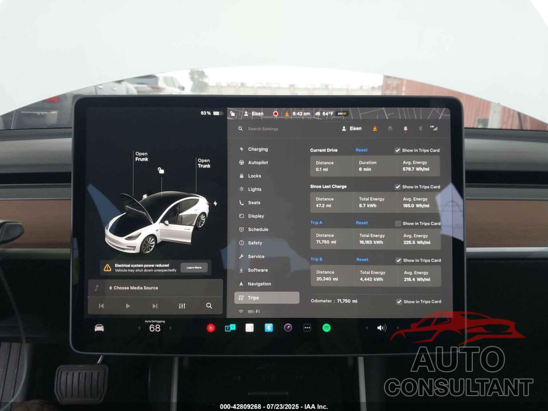 TESLA MODEL 3 2018 - 5YJ3E1EA1JF050138