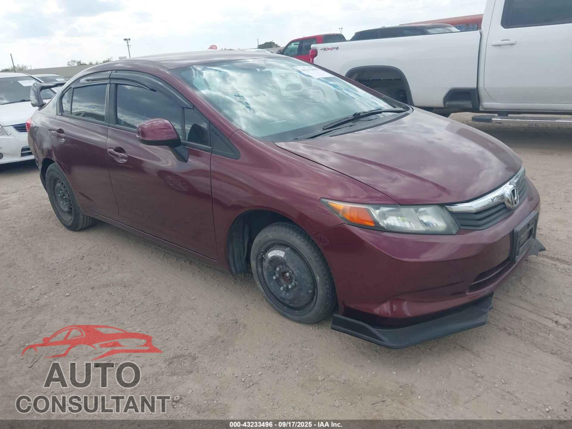 HONDA CIVIC 2012 - 2HGFB2F53CH606932