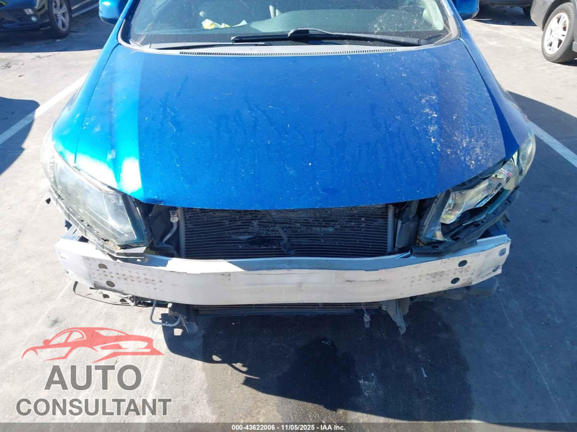HONDA CIVIC 2013 - 19XFB2F86DE242530