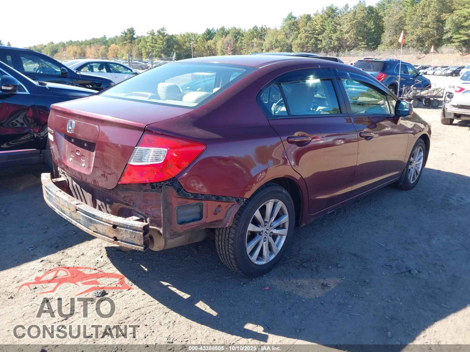 HONDA CIVIC 2012 - 2HGFB2F86CH534800