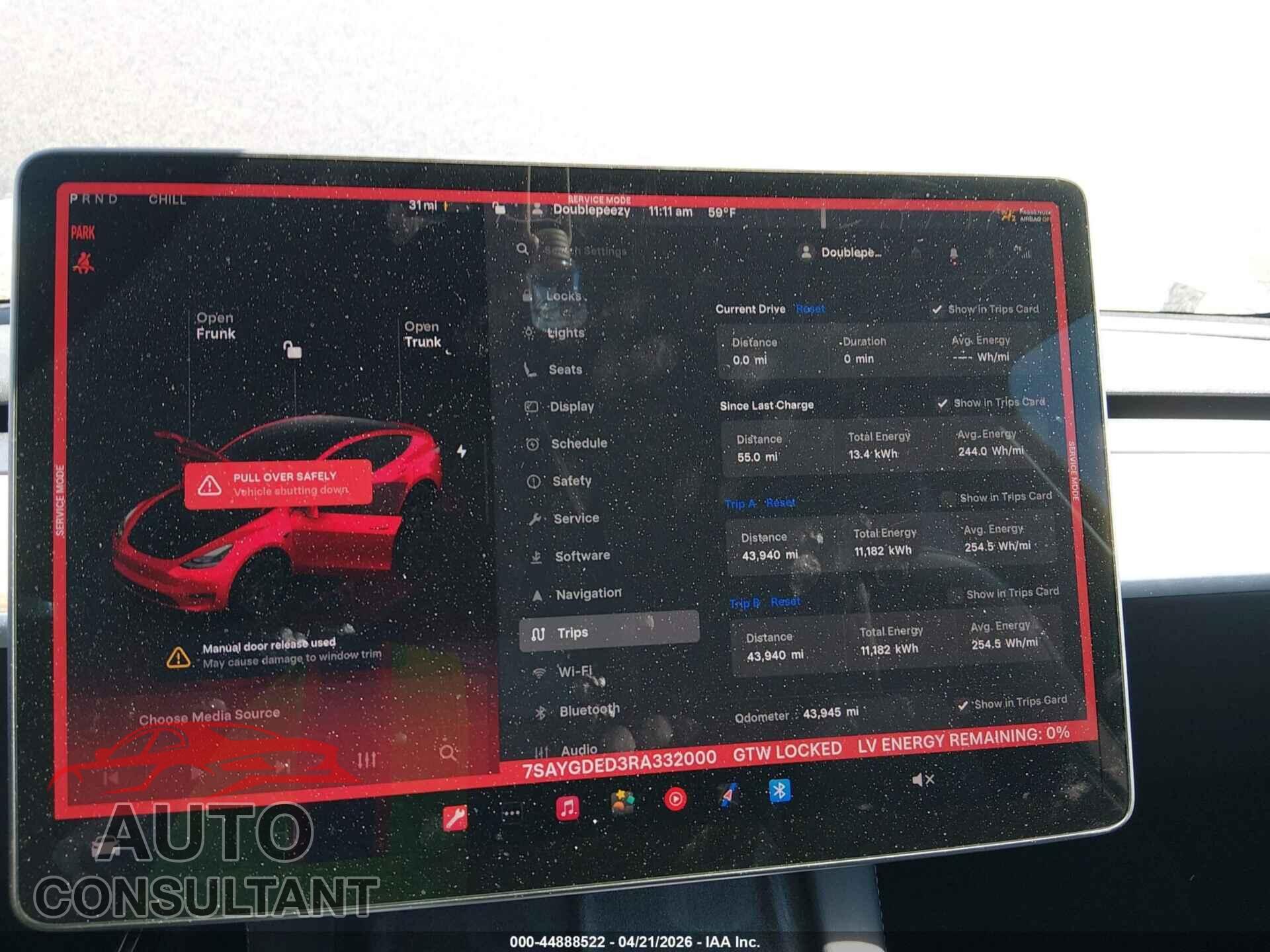 TESLA MODEL Y 2024 - 7SAYGDED3RA332000