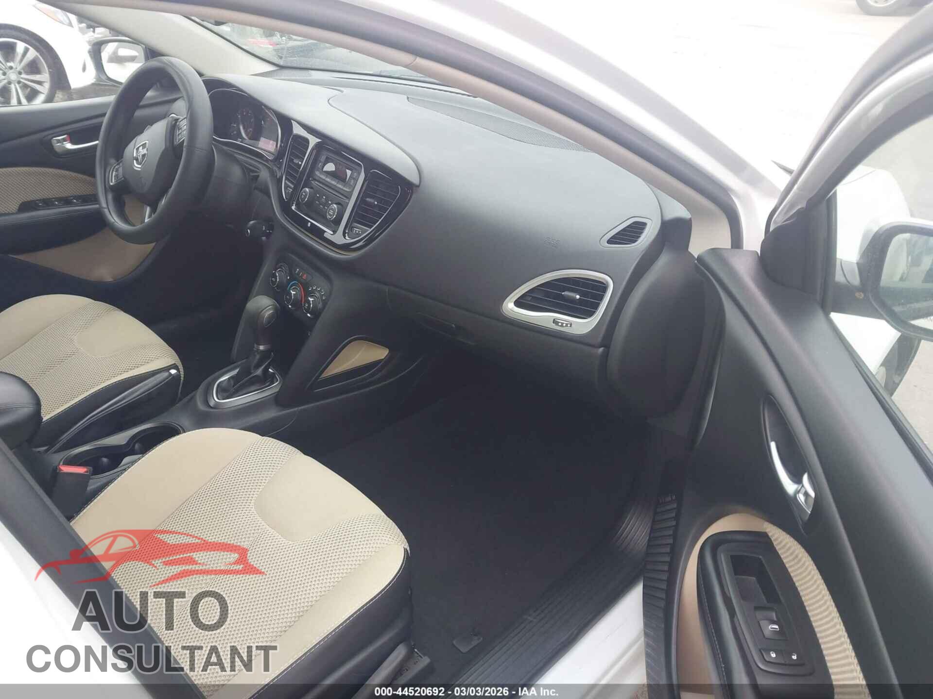 DODGE DART 2015 - 1C3CDFBB2FD431710
