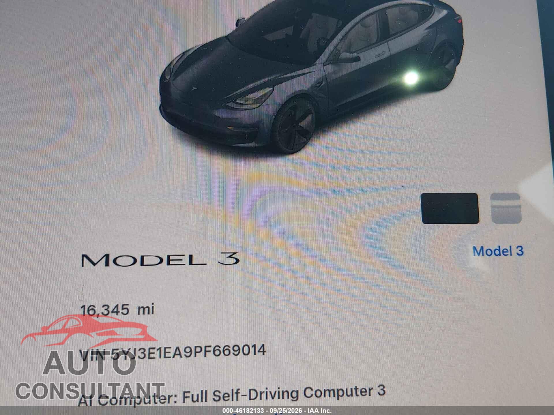 TESLA MODEL 3 2023 - 5YJ3E1EA9PF669014