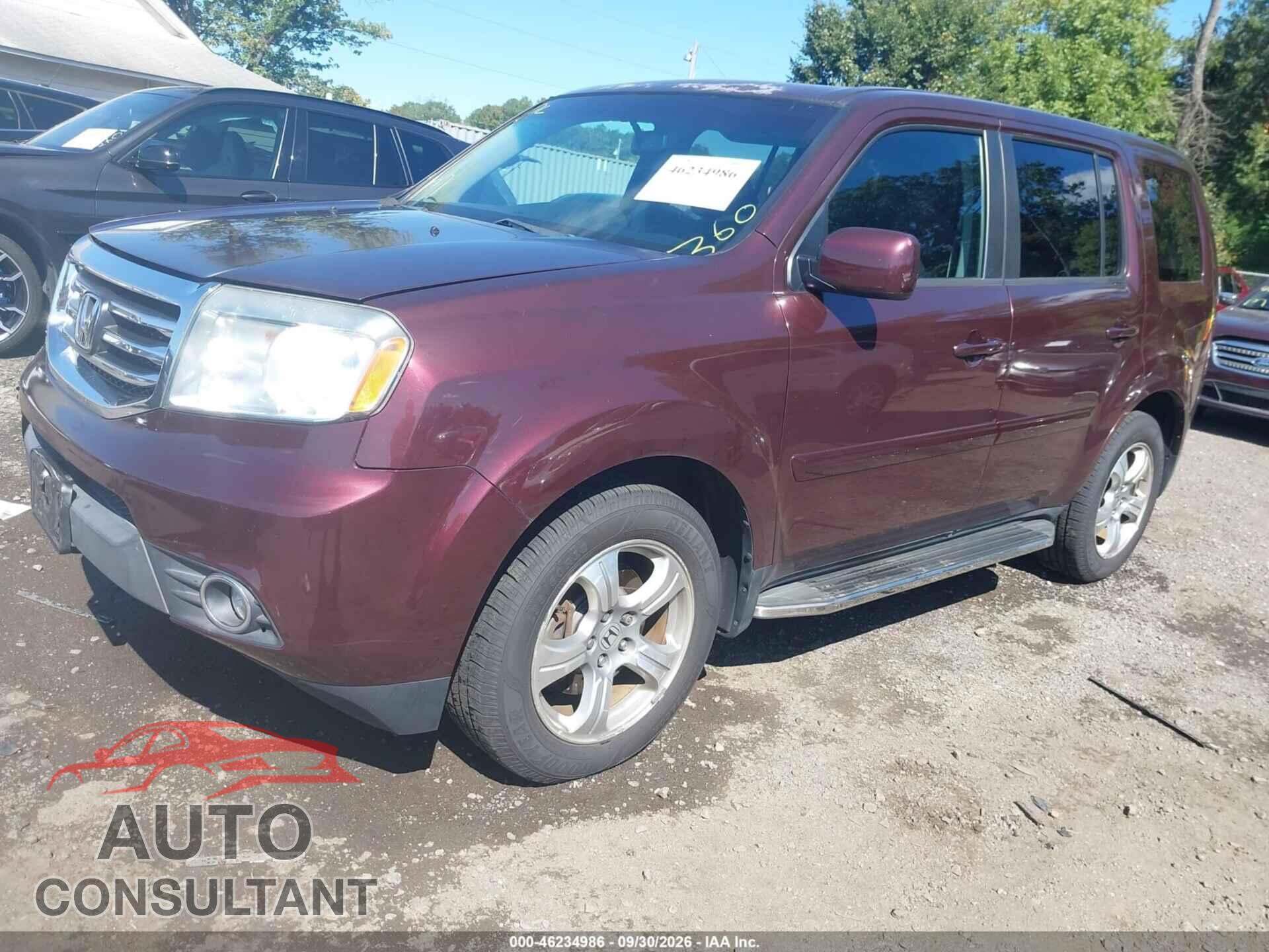 HONDA PILOT 2013 - 5FNYF4H57DB061958
