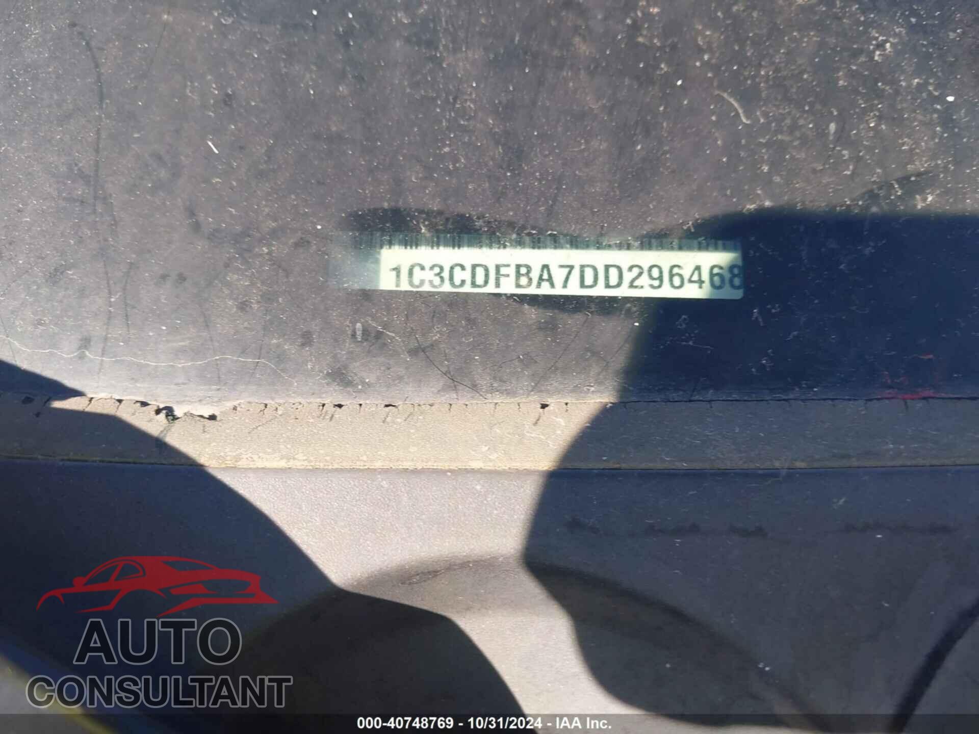 DODGE DART 2013 - 1C3CDFBA7DD296468