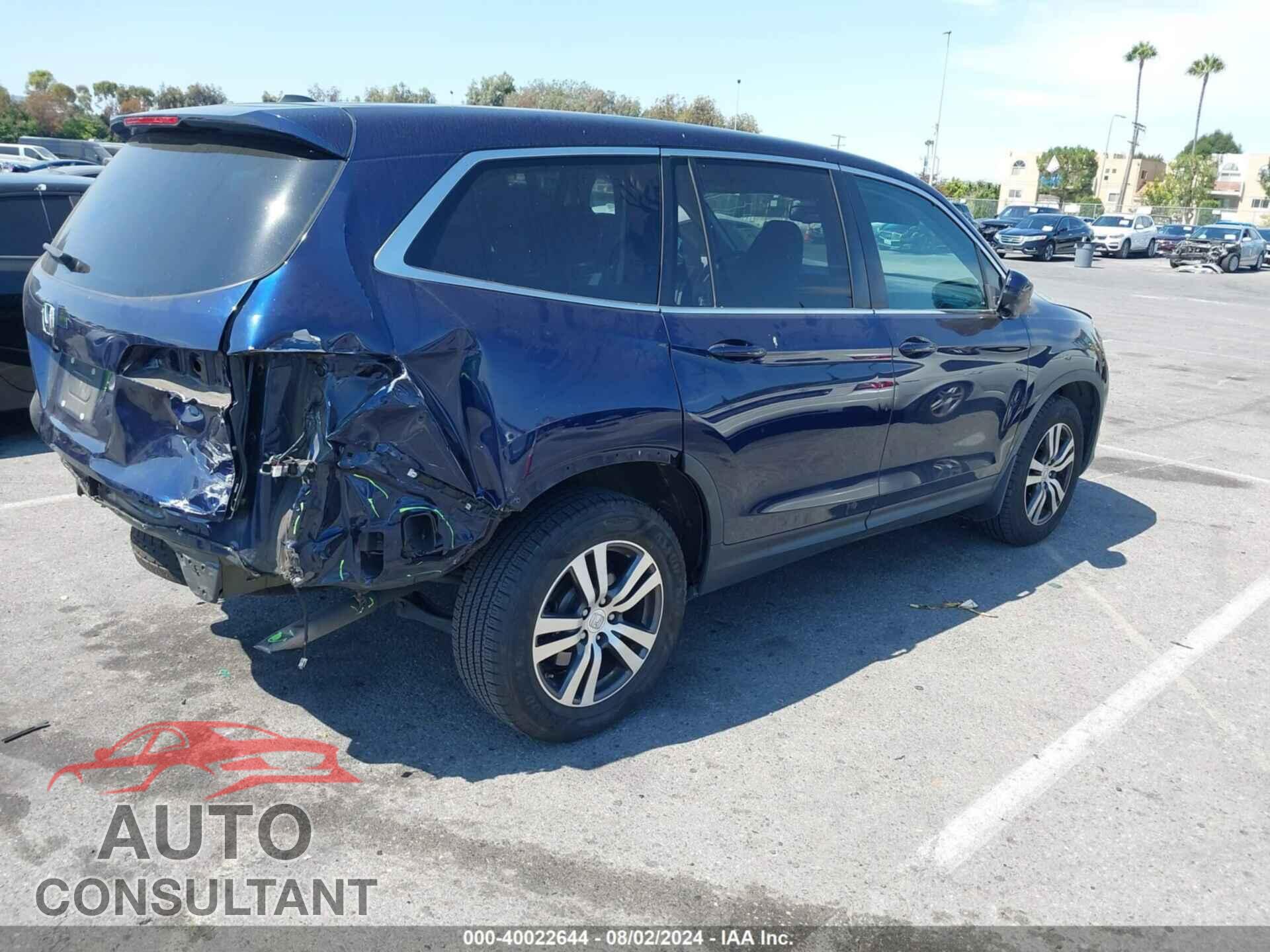 HONDA PILOT 2017 - 5FNYF5H52HB017197