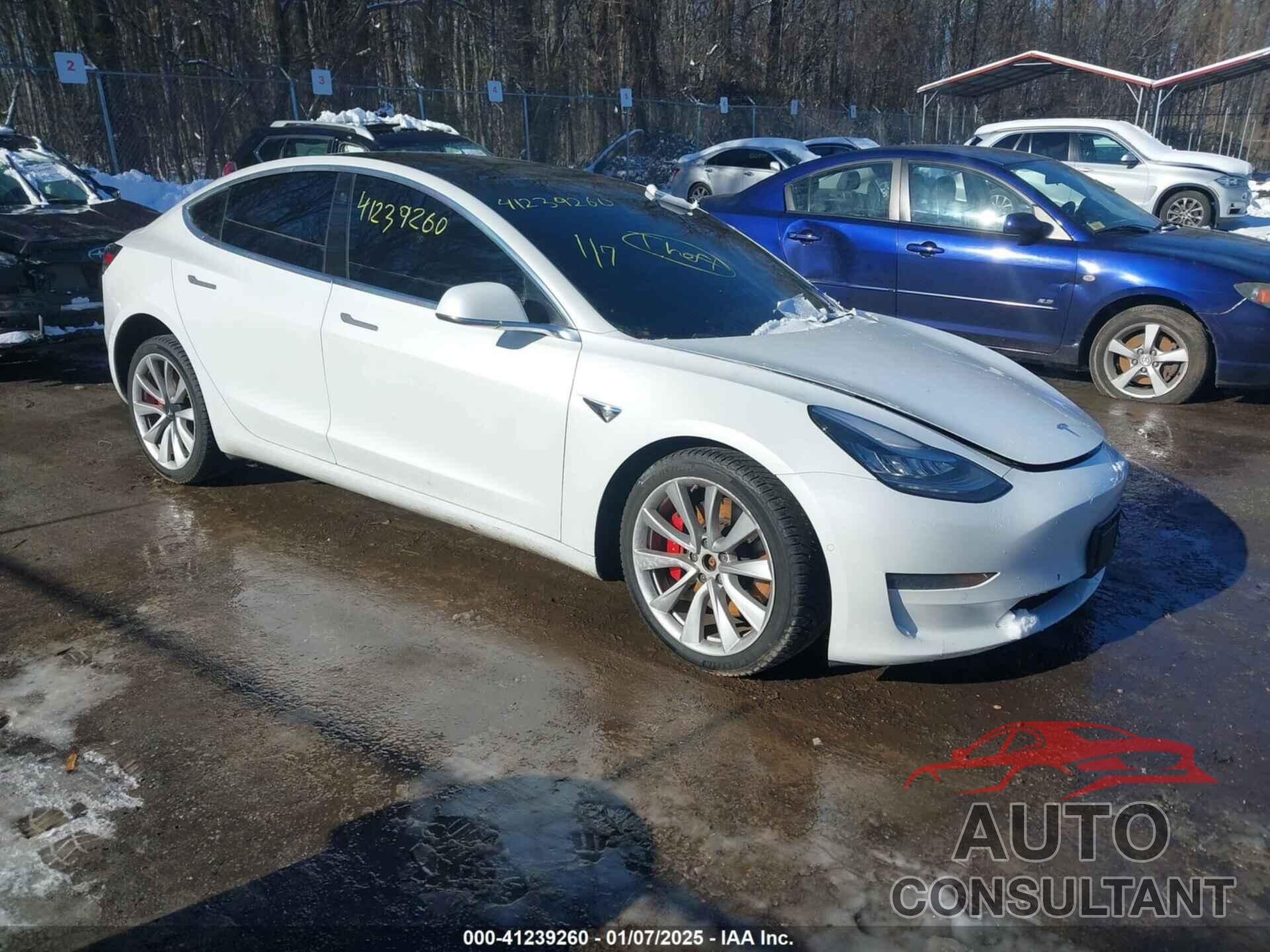 TESLA MODEL 3 2019 - 5YJ3E1EB9KF487072