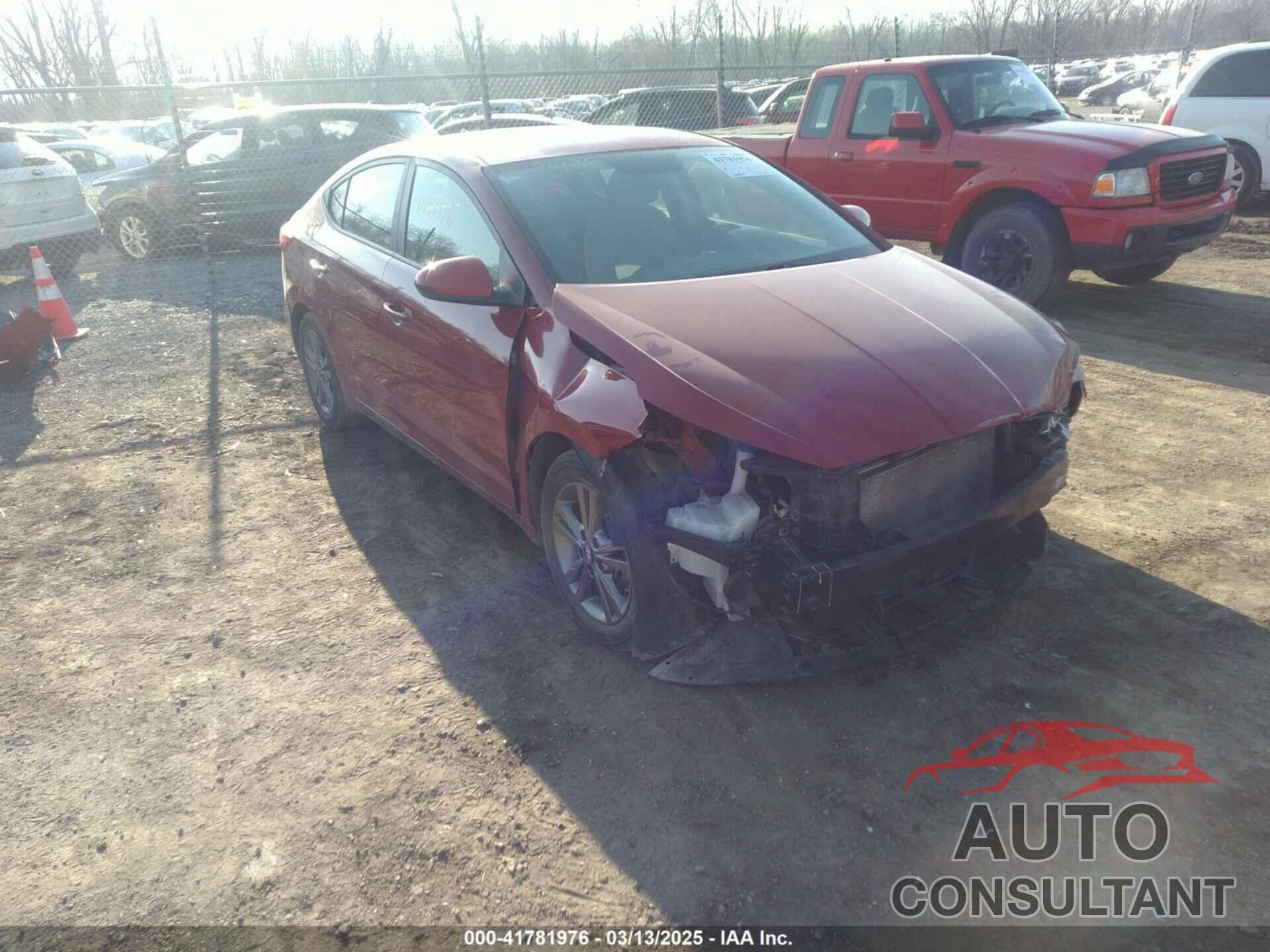 HYUNDAI ELANTRA 2018 - 5NPD84LFXJH256846