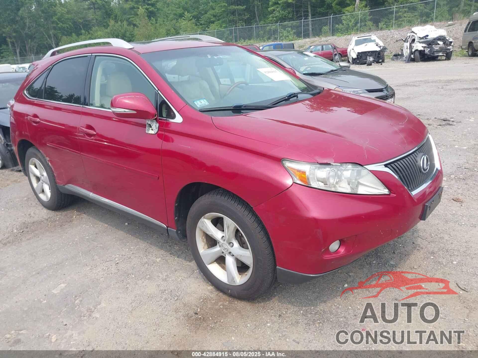 LEXUS RX 350 2010 - JTJBK1BA8A2001365