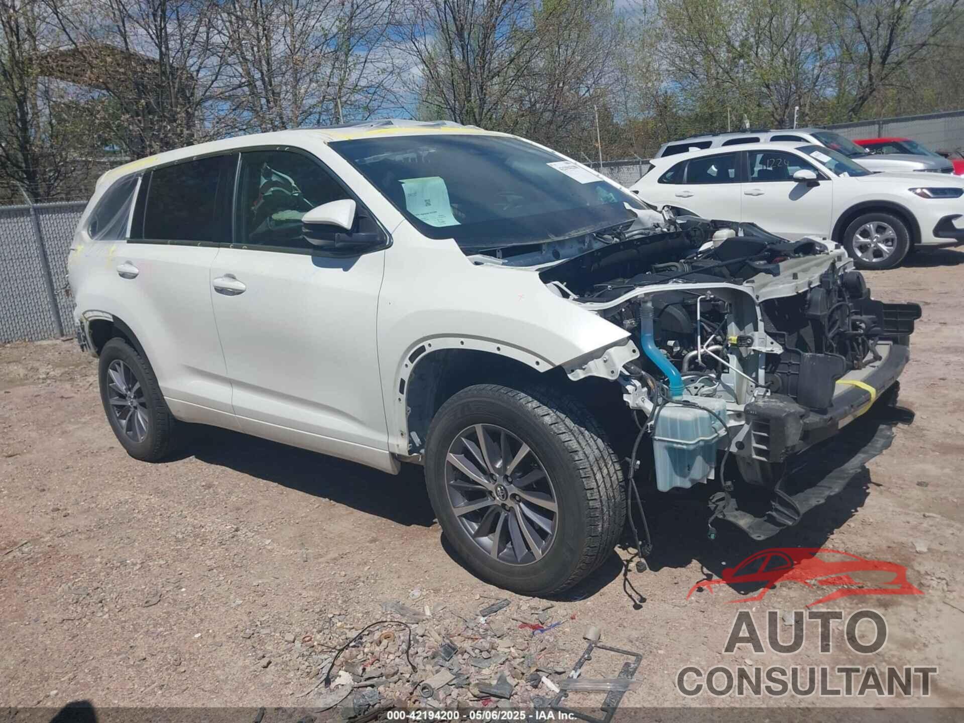 TOYOTA HIGHLANDER 2017 - 5TDJZRFH9HS387099