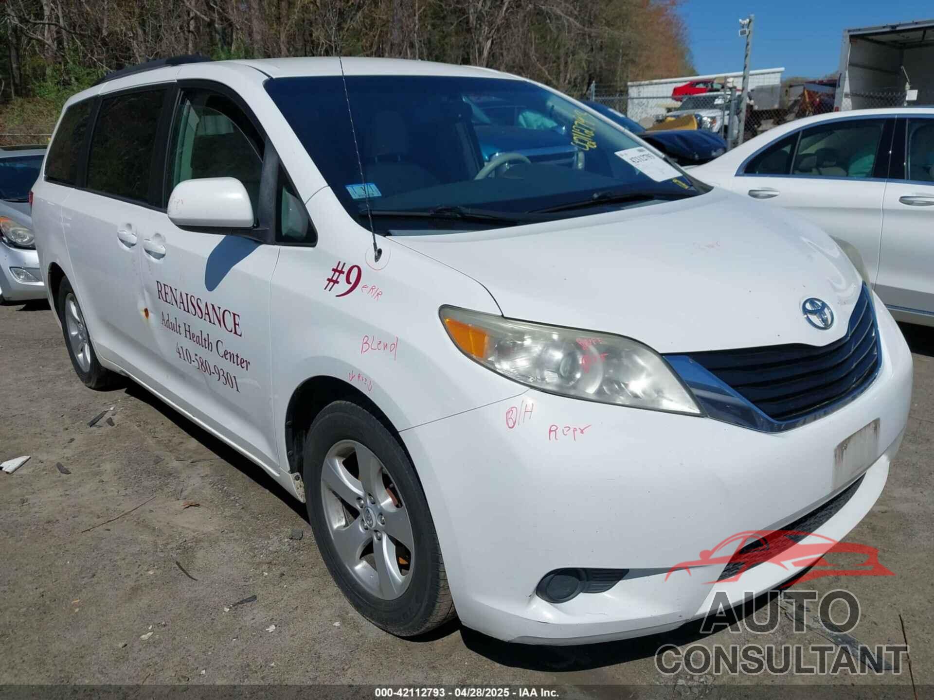 TOYOTA SIENNA 2013 - 5TDKK3DCXDS280392