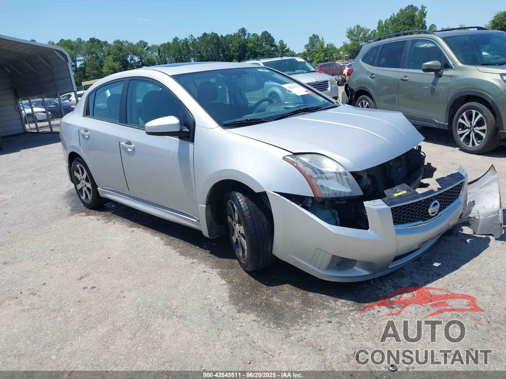 NISSAN SENTRA 2012 - 3N1AB6AP5CL609799