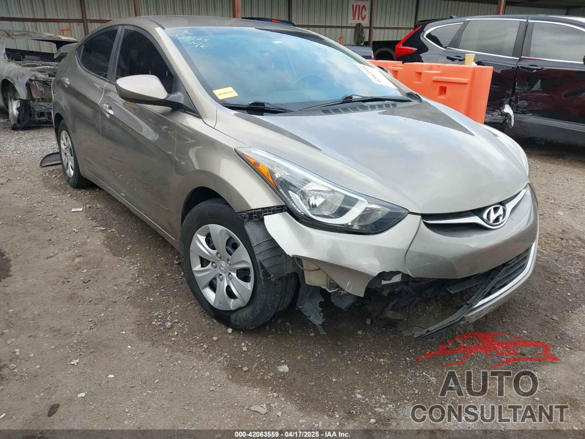 HYUNDAI ELANTRA 2016 - 5NPDH4AE9GH749064