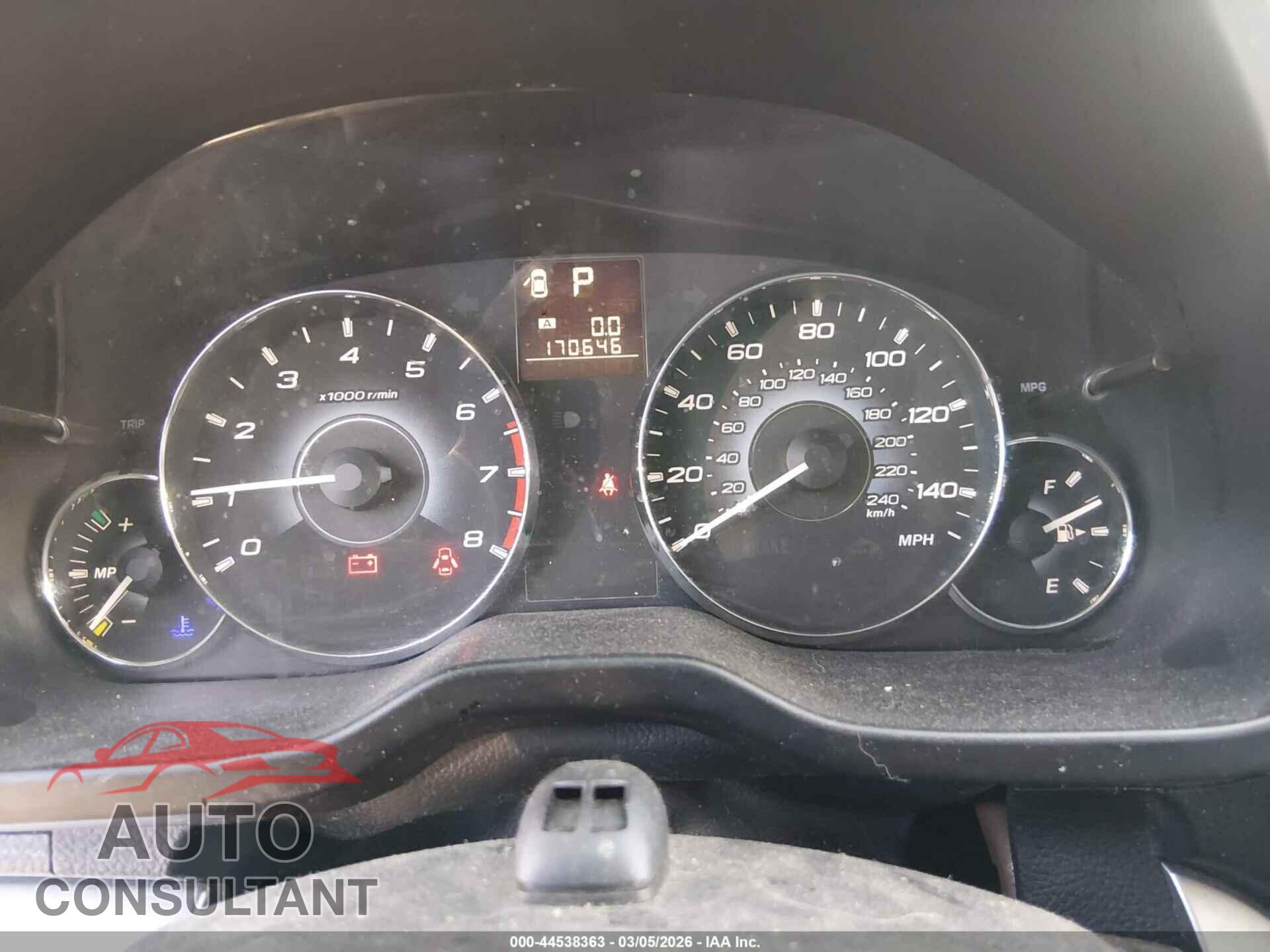 SUBARU OUTBACK 2010 - 4S4BRCBC3A3328063