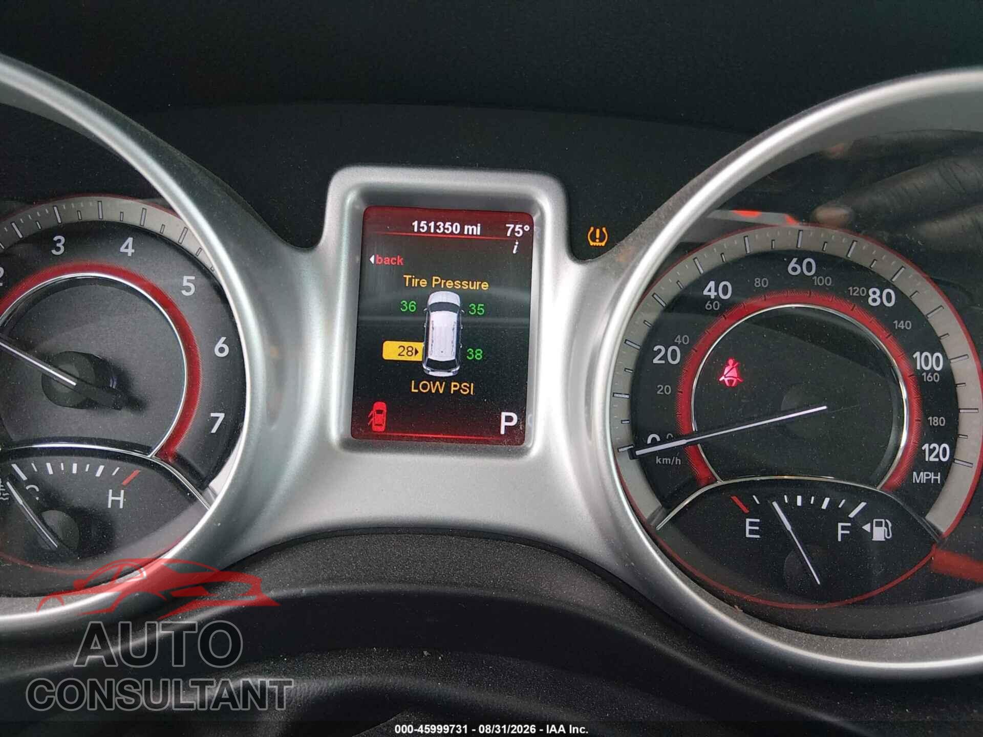 DODGE JOURNEY 2012 - 3C4PDCAB3CT255205