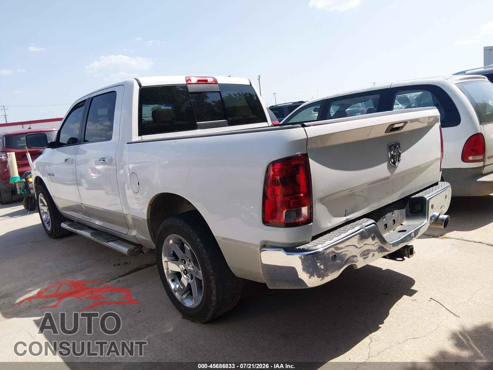 DODGE RAM 1500 2010 - 1D7RB1CTXAS238561