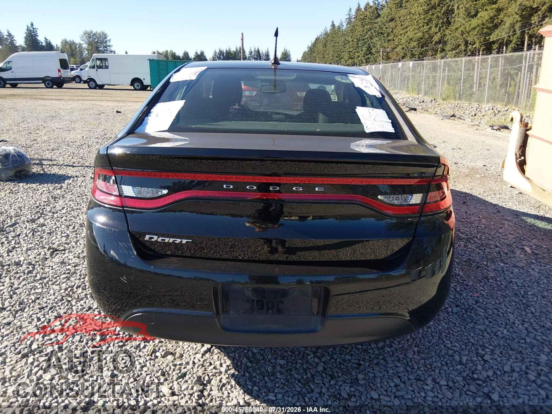 DODGE DART 2013 - 1C3CDFAAXDD247167