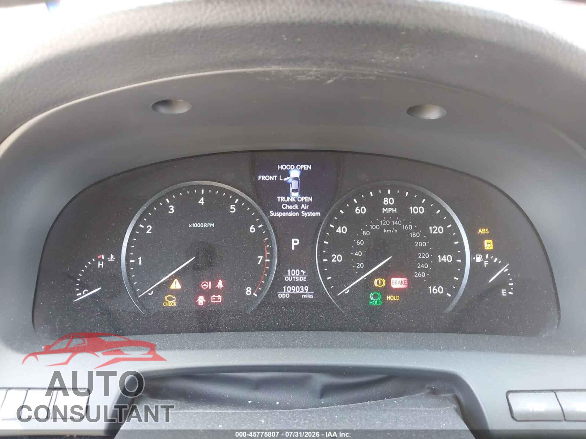LEXUS LS 460 2013 - JTHBL1EF5D5118975