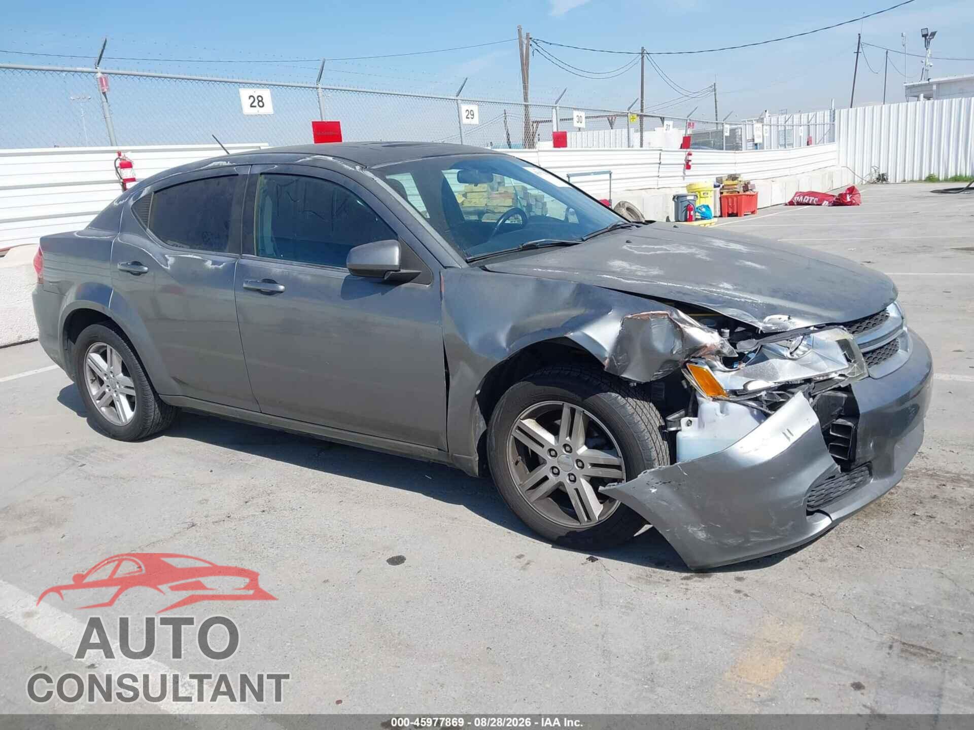 DODGE AVENGER 2012 - 1C3CDZCB3CN192755