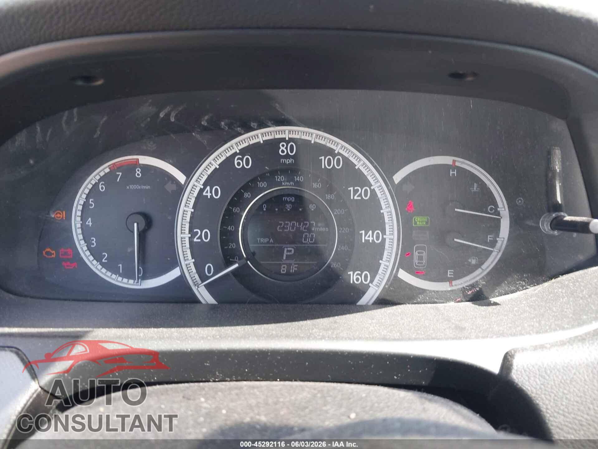 HONDA ACCORD 2013 - 1HGCR2F33DA163856