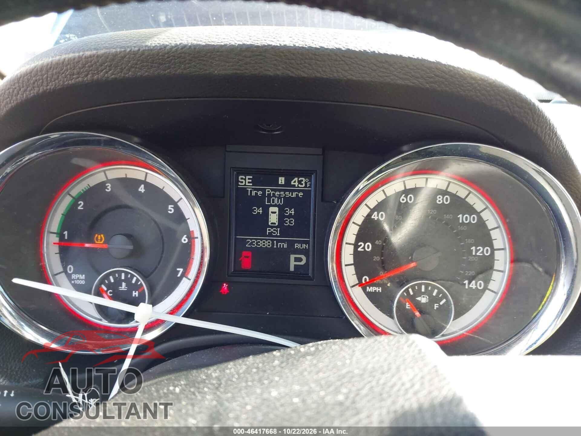 DODGE DURANGO 2012 - 1C4SDJET2CC277970