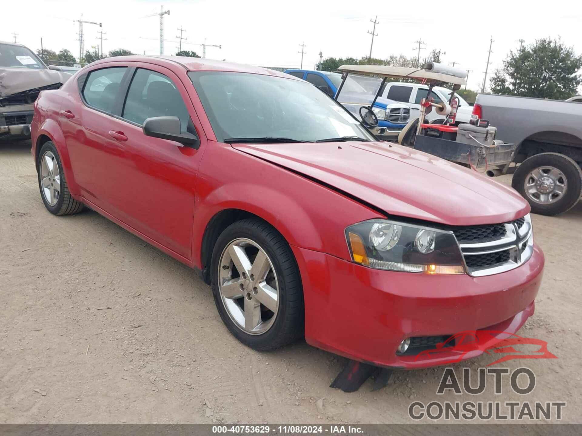 DODGE AVENGER 2013 - 1C3CDZAB9DN731223