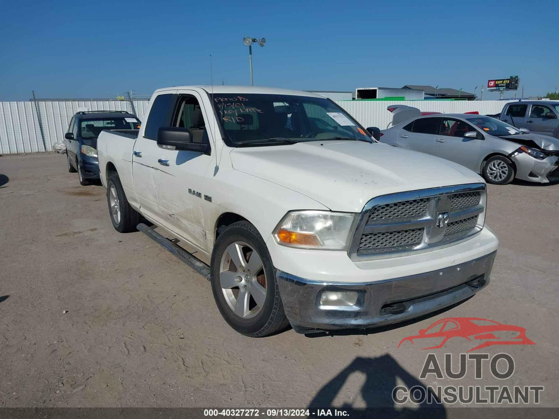 DODGE RAM 1500 2009 - 1D3HB18T99S762754