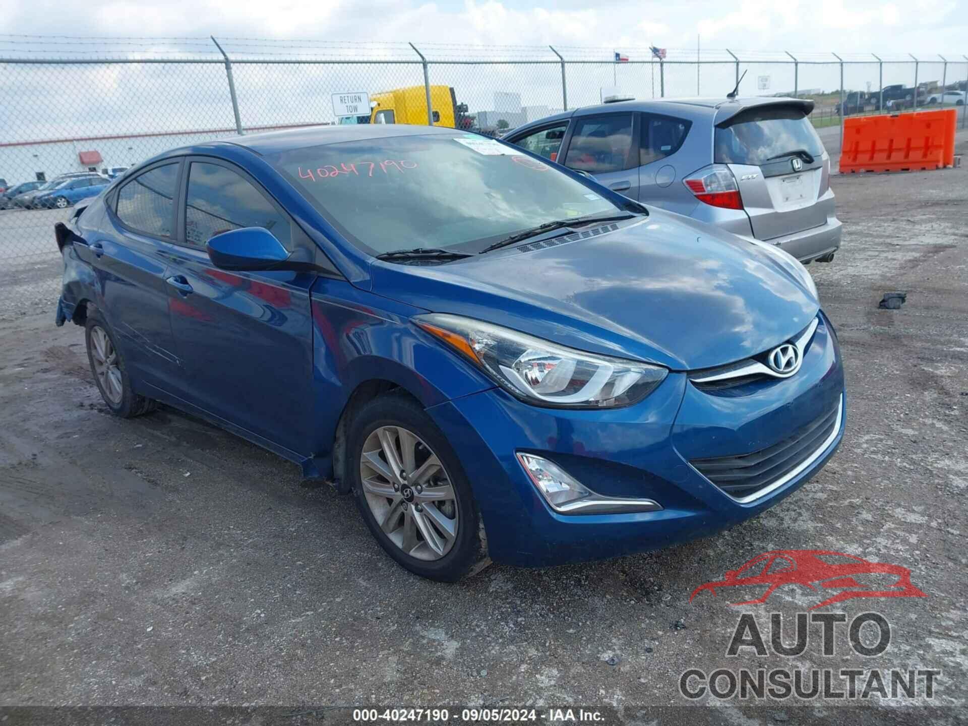 HYUNDAI ELANTRA 2016 - KMHDH4AE7GU584875