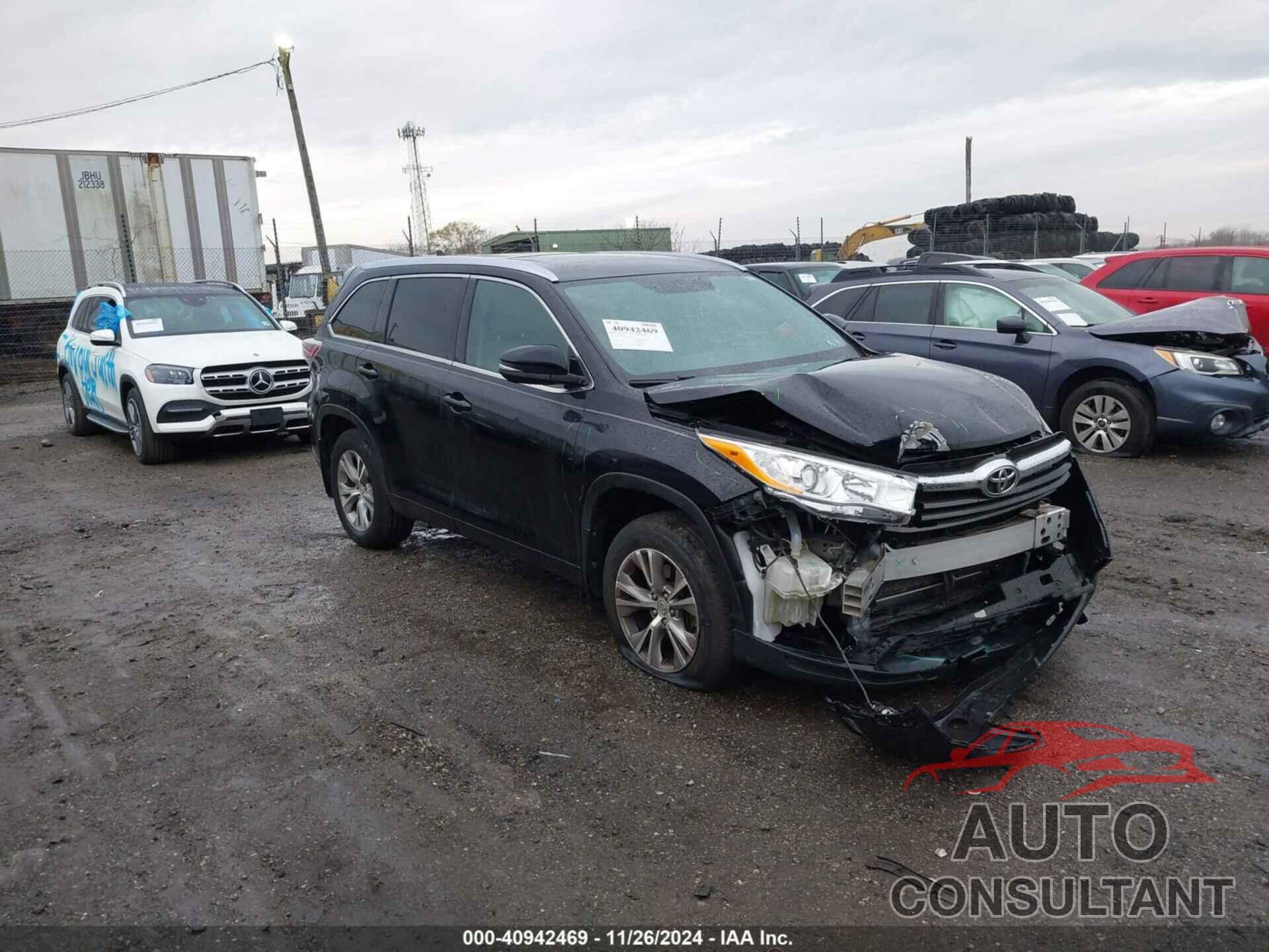 TOYOTA HIGHLANDER 2015 - 5TDJKRFH0FS107023