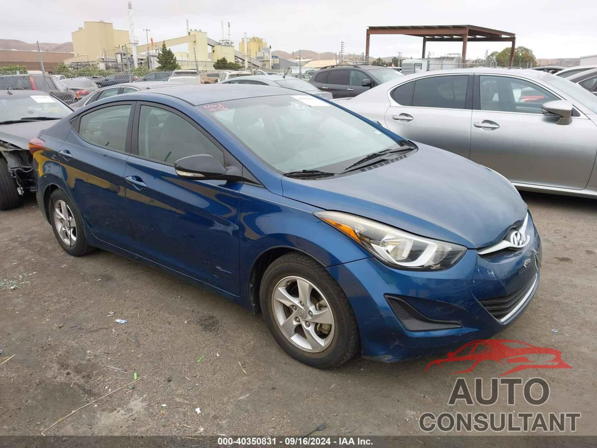 HYUNDAI ELANTRA 2014 - KMHDH4AE8EU205315