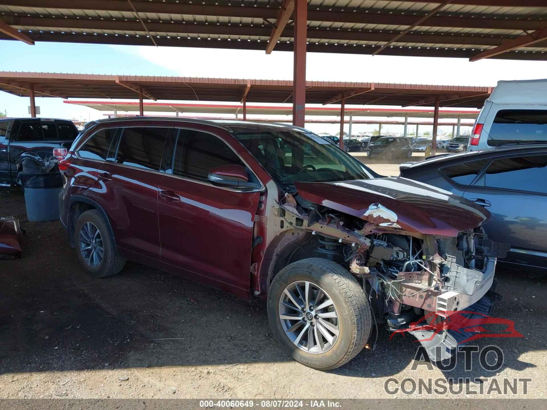 TOYOTA HIGHLANDER 2018 - 5TDJZRFH7JS834311