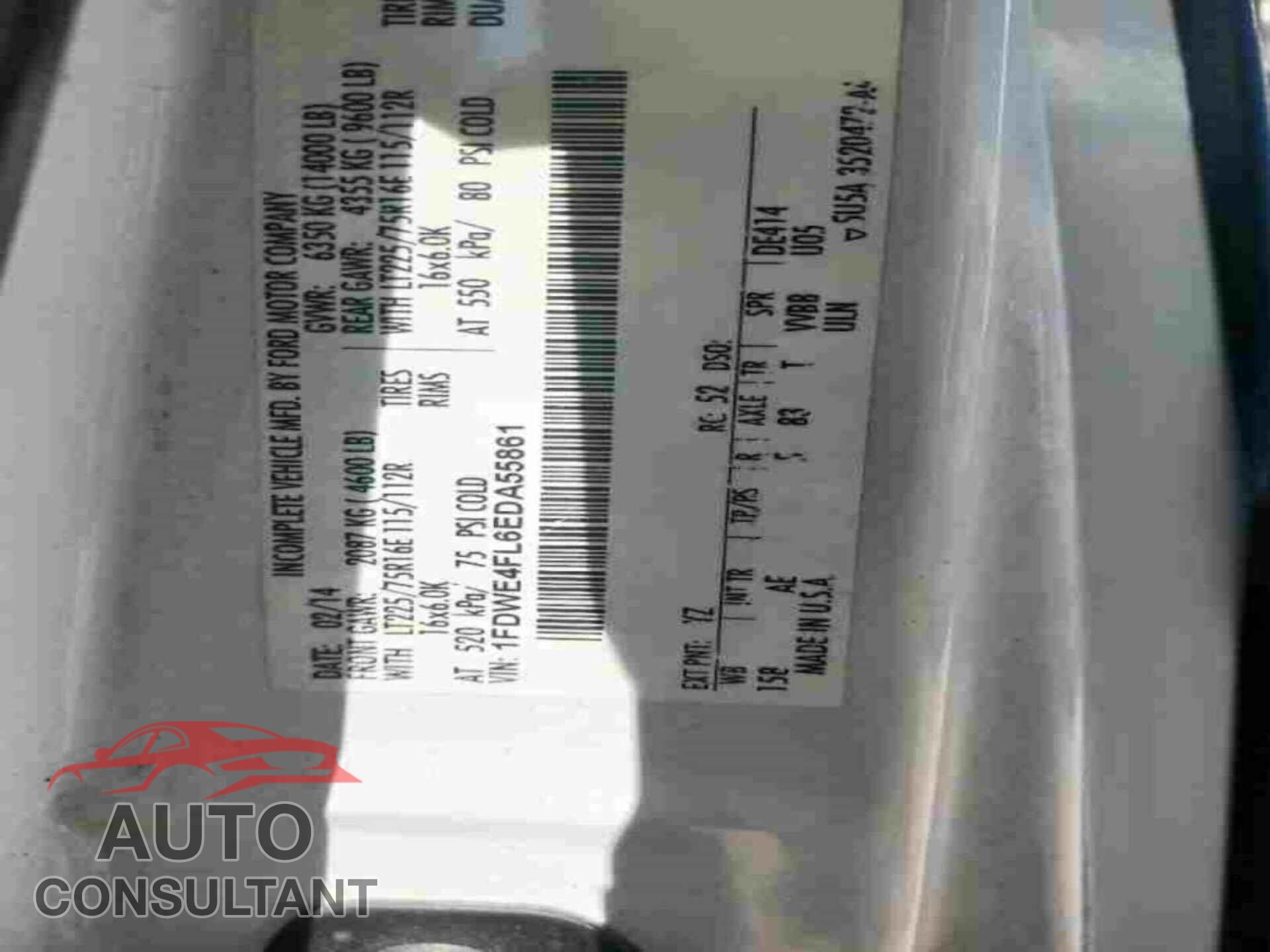 FORD ECONOLINE 2014 - 1FDWE4FL6EDA55861