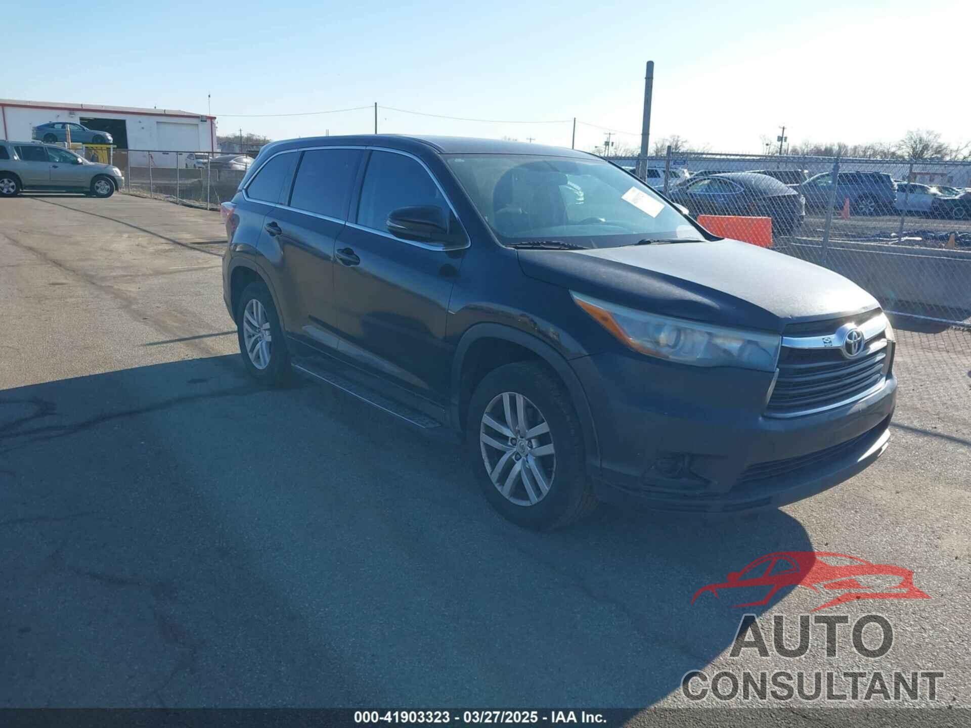TOYOTA HIGHLANDER 2015 - 5TDZKRFH4FS060534