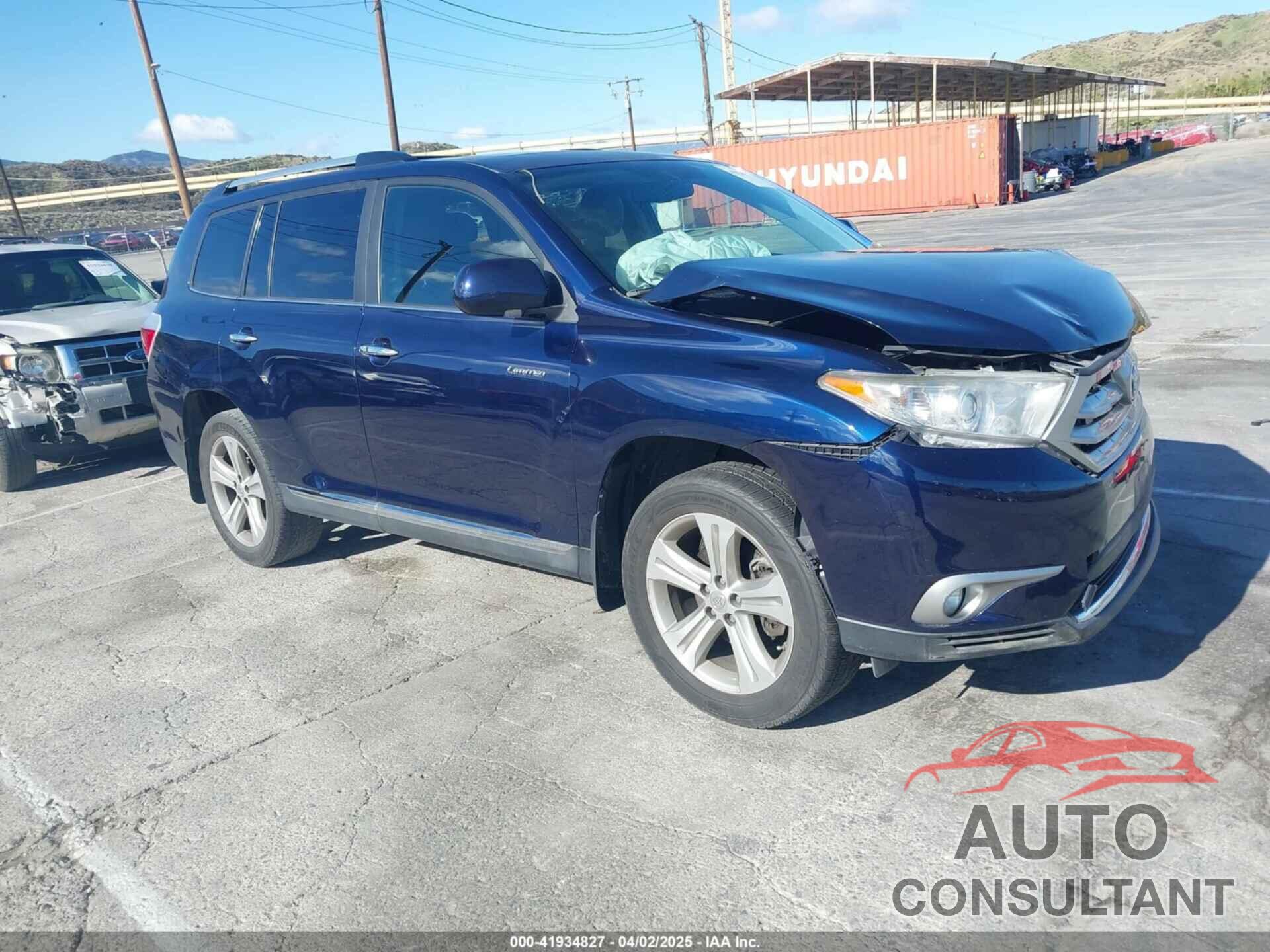 TOYOTA HIGHLANDER 2013 - 5TDYK3EH6DS123026