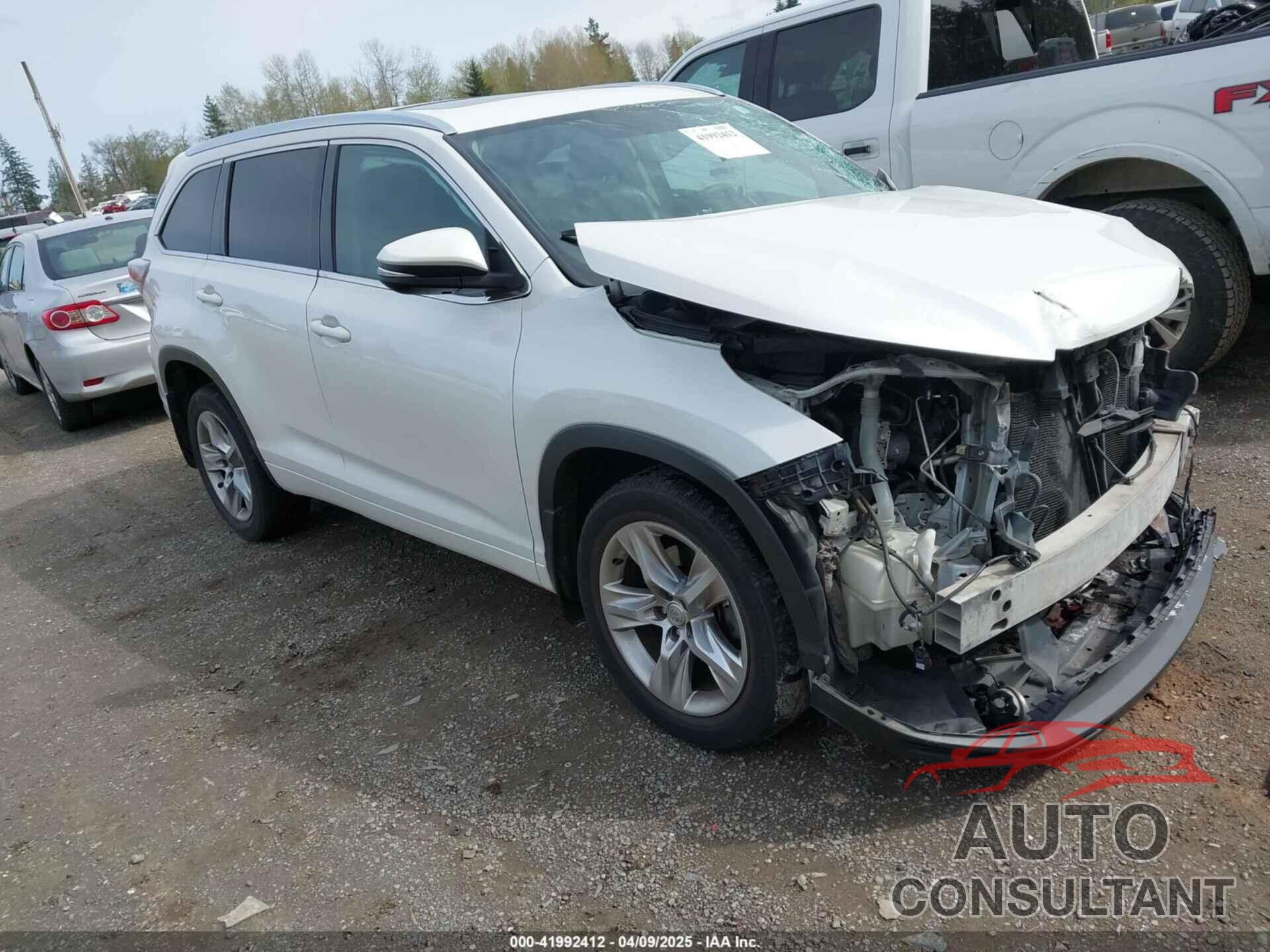 TOYOTA HIGHLANDER 2015 - 5TDDKRFH9FS159568