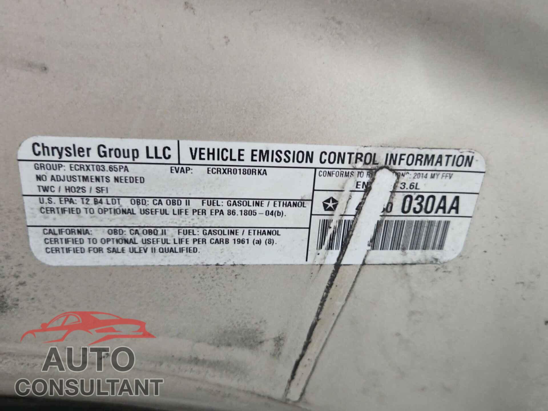 DODGE DURANGO 2014 - 1C4RDJAG2EC476964