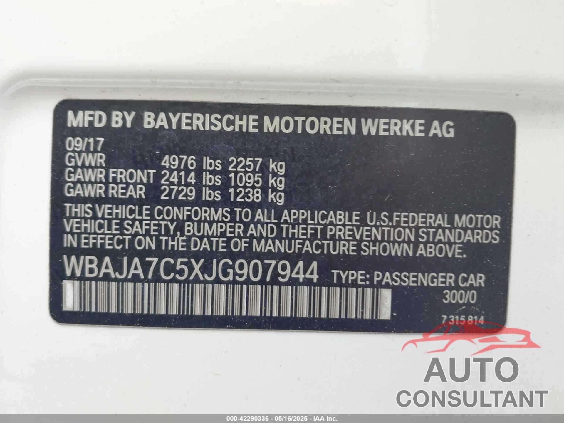 BMW 530I 2018 - WBAJA7C5XJG907944
