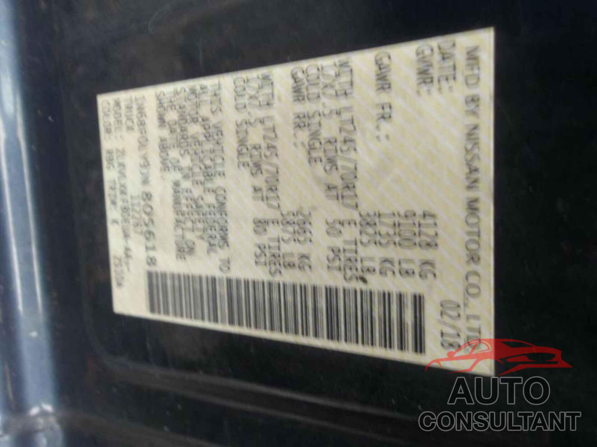 NISSAN NV 2018 - 1N6BF0LY9JN805618