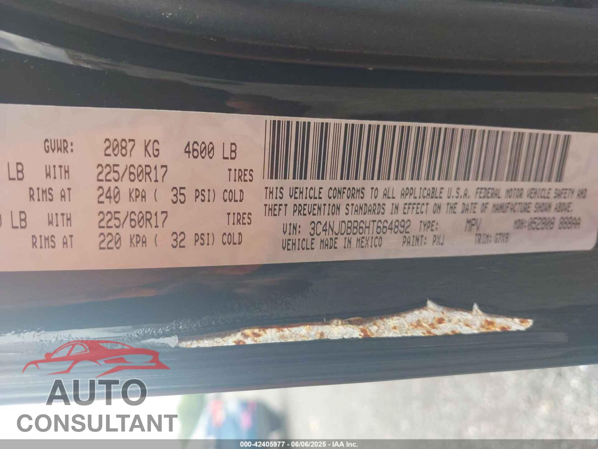 JEEP NEW COMPASS 2017 - 3C4NJDBB6HT664892